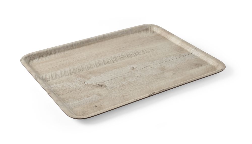 508930_2018_IMGP0205 Serviertablett aus Melamin mit Holzoptik   Holz hell 370x530mm