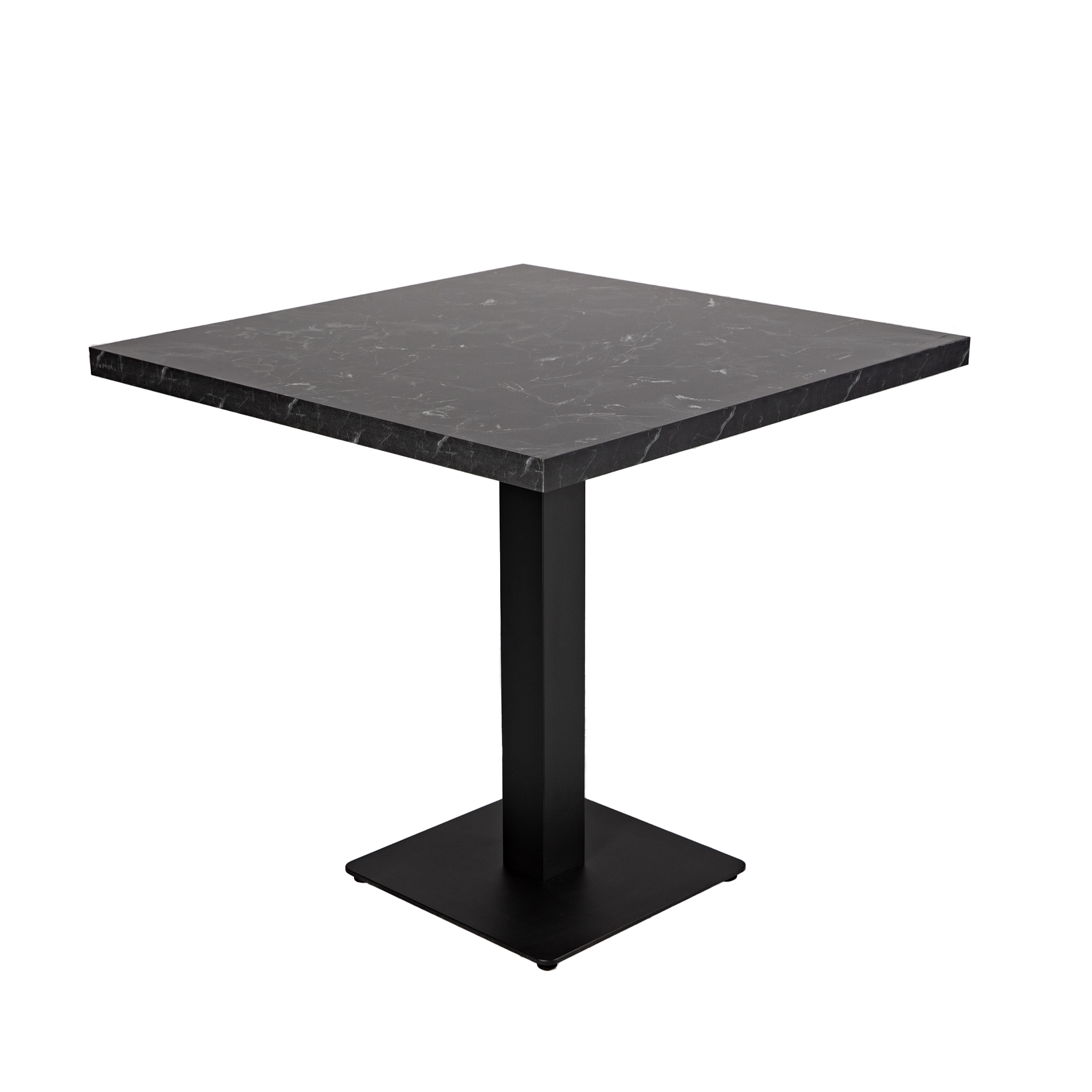 Restauranttisch Catania Schwarz Marmor Optik 80x80cm Bistrotisch Gastrotisch-ING10746 Restauranttisch Catania Schwarz Marmor Optik 80x80cm Bistrotisch Gastrotisch-ING10746