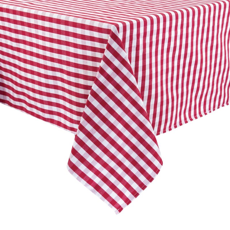 Tischdecke Basic Rot-Weiß kariert 89x89cm | Rot | 89 x 89 cm