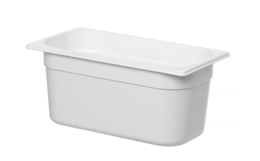 Gastronorm-Behälter 1/3 GN 1/3 57L Weiß 325x176x(H)150mm-ING12387