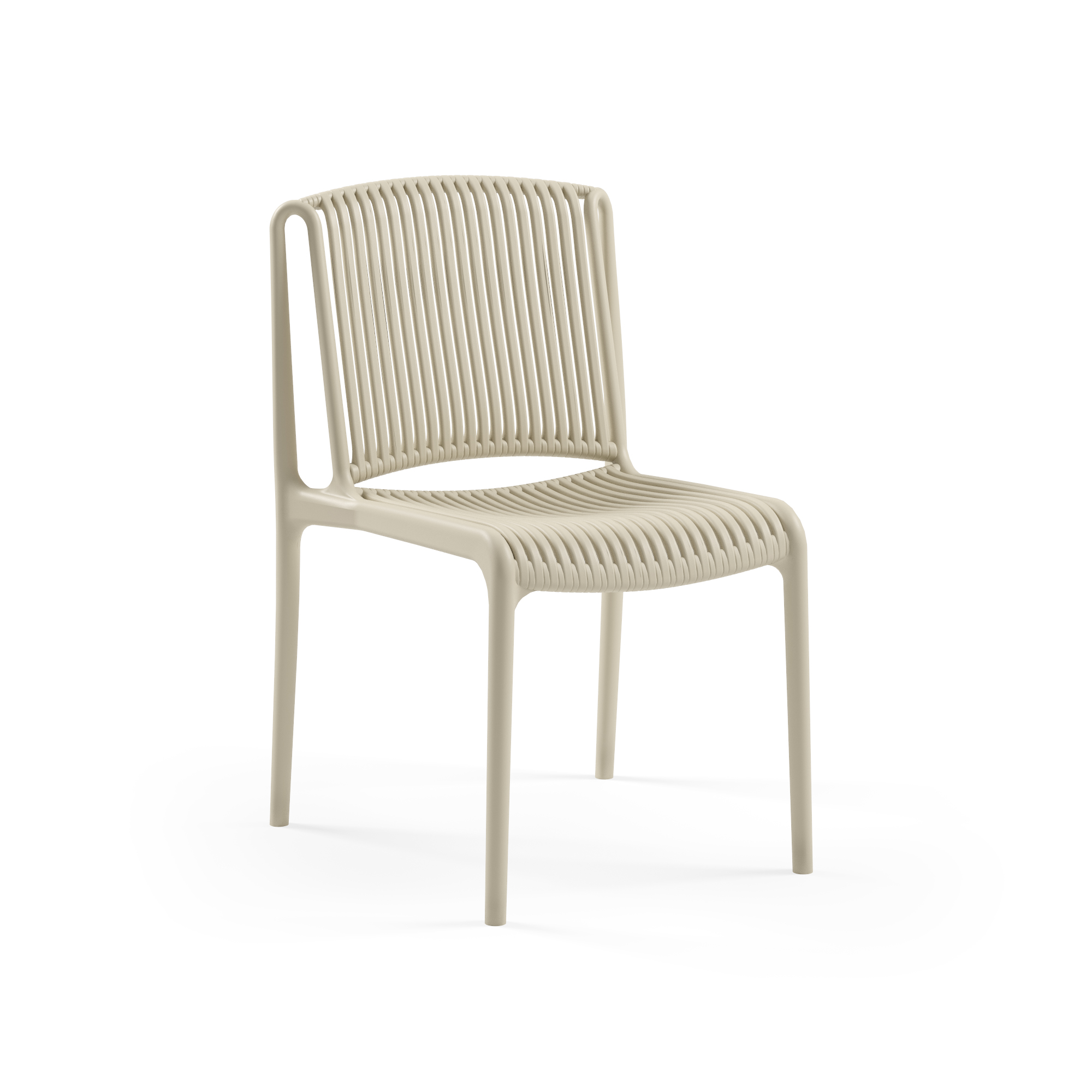 Outdoor Stuhl Sen Polypropylen für innen und Außenbereich Beige