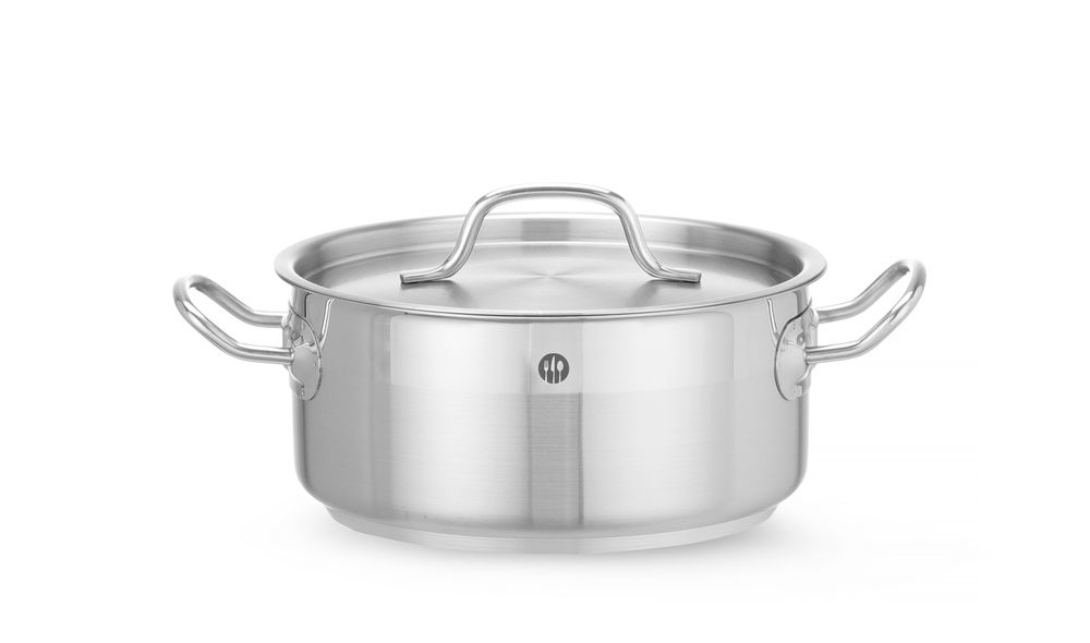 Kochtopf niedrig - mit Deckel Profi Line 28L ⌀200x(H)90mm-ING11949