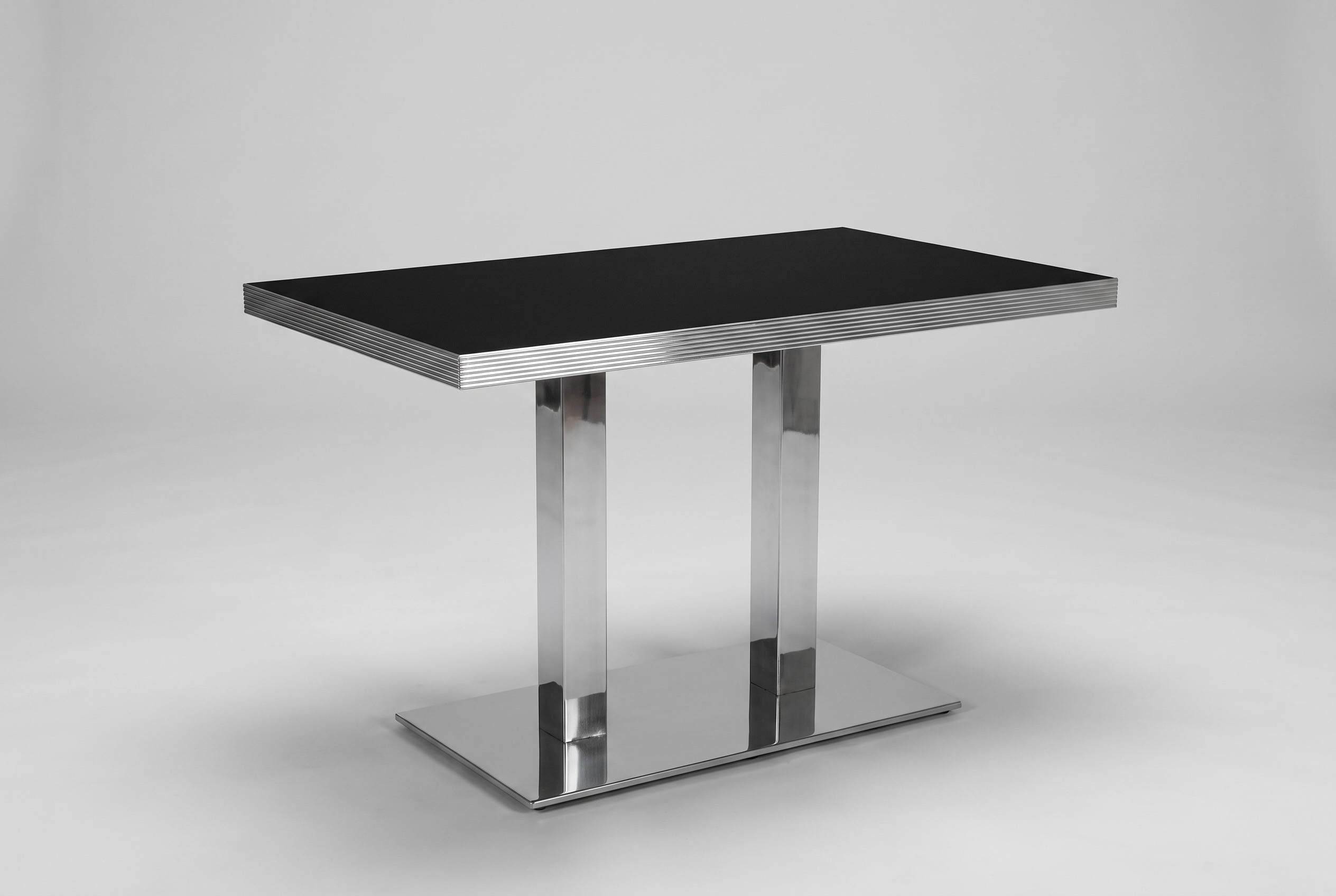 American Dinertisch Schwarz 120x69cm Restauranttisch Bistrotisch