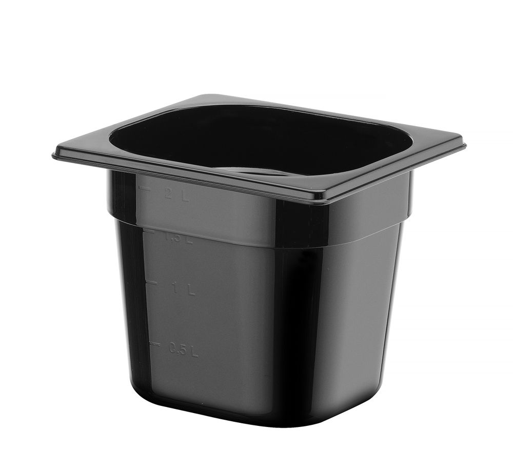 Gastronorm-Behälter 1/6 Profi Line GN 1/6 24L Schwarz 176x162x(H)150mm-ING12158