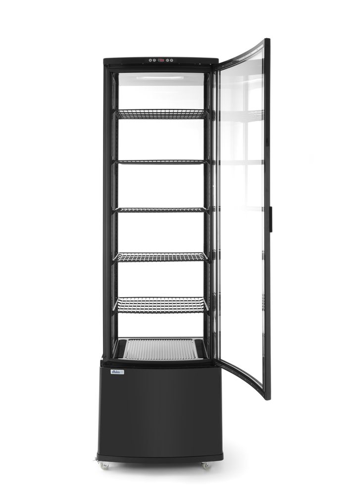 Kühlvitrine 270 Liter Arktic schwarz Schwarz 230V/290W 550x520x(H)1870mm-ING11199 Kühlvitrine 270 Liter Arktic schwarz Schwarz 230V/290W 550x520x(H)1870mm-ING11199