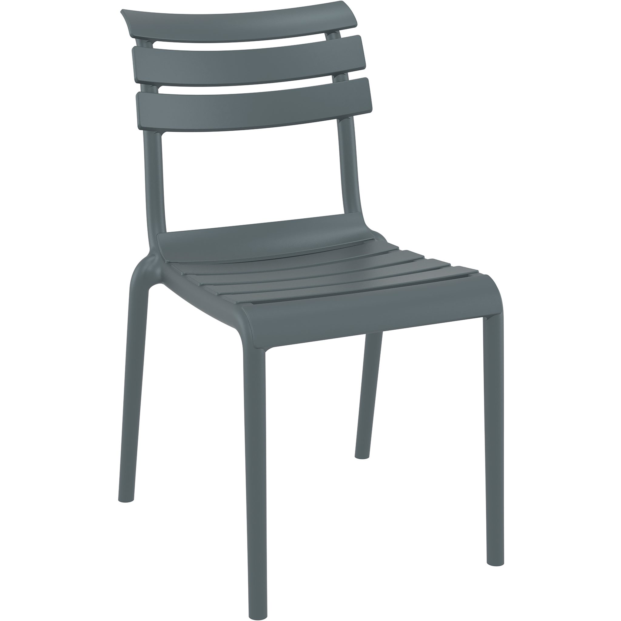 Outdoor Stuhl Polypropylen Berlin Anthrazit Schwarz