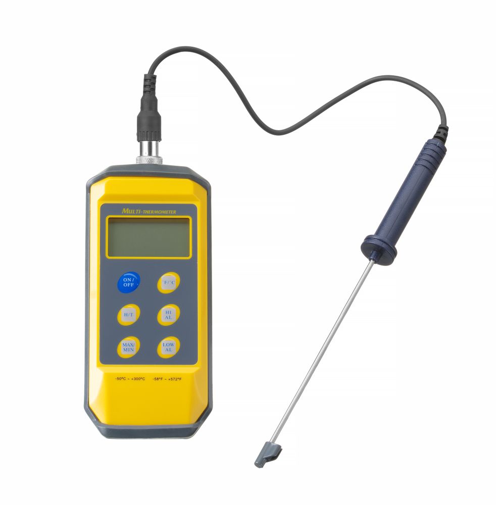 Thermometer mit Digitalanzeige und Stiftsonde 195x85x(H)45mm-ING12849