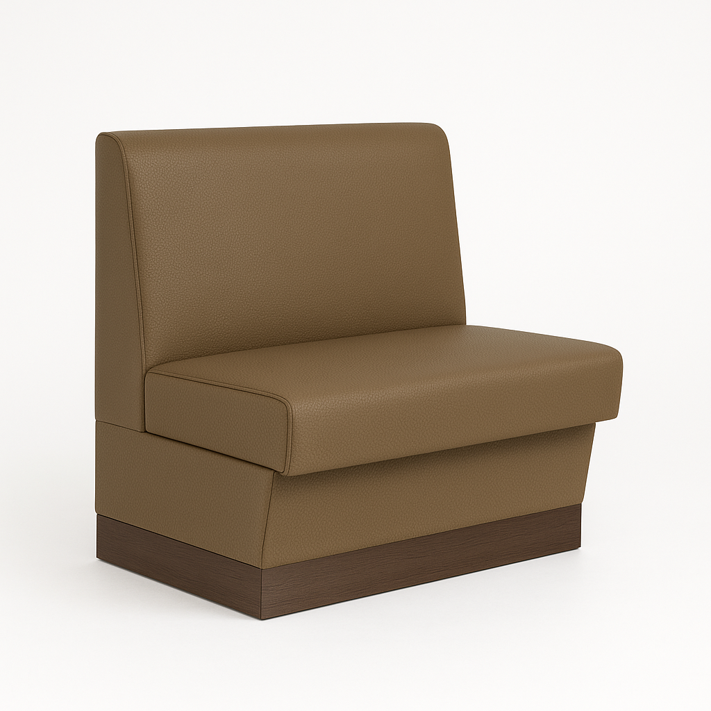 Gastrobank 60cm Mocca Hellbraun Kunstleder Florenz Sitzbank Dinerbank