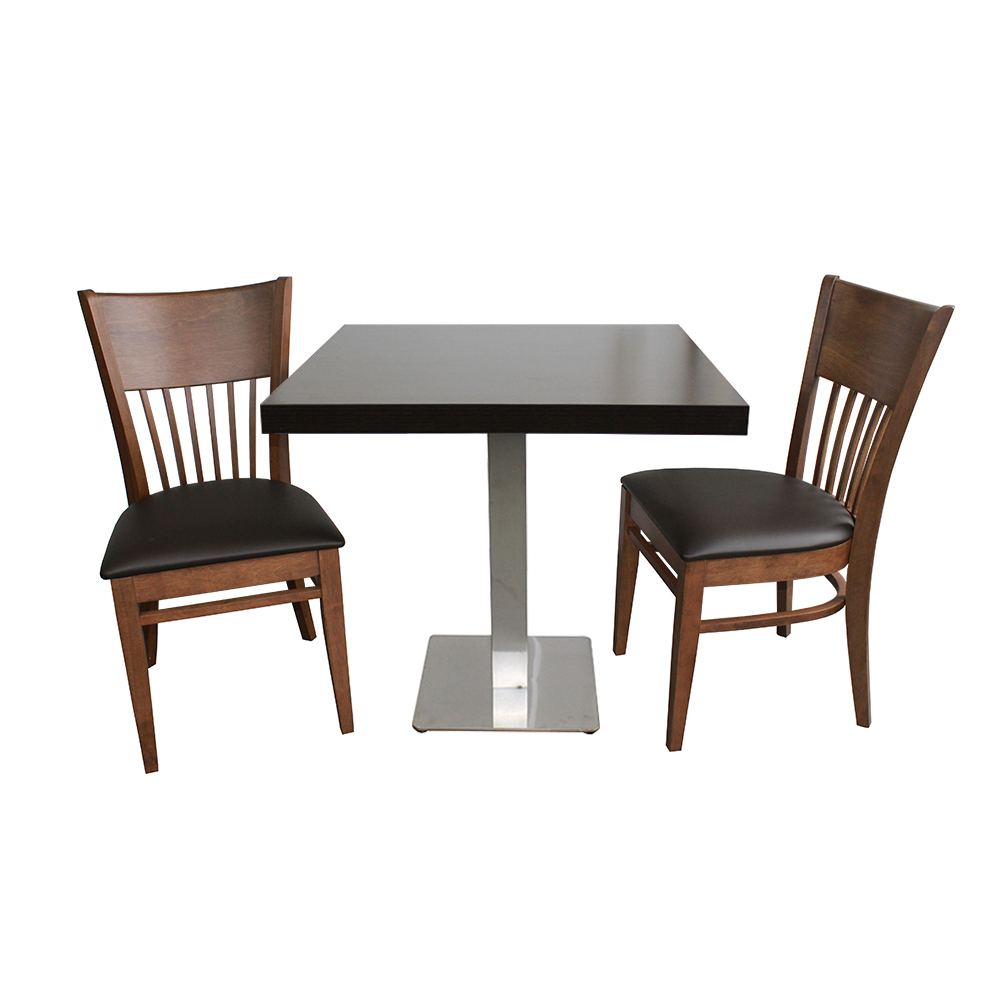 1+2 Restaurant Set Tisch Paris 50x50x3,6cm Vera Stuhl Bistrostühle Bistrotische
