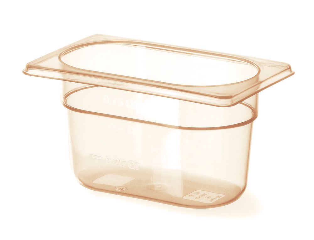 Gastronorm-Behälter 1/9 hochtemperaturbeständig GN 1/9 09L Transparent 176x108x(H)100mm-ING12333