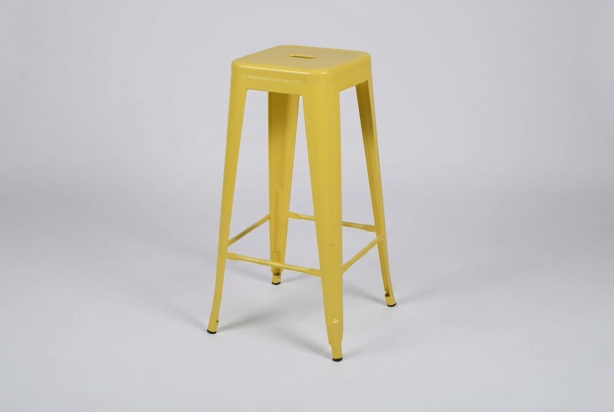 Barhocker aus Stahl Steel Colore Gelb