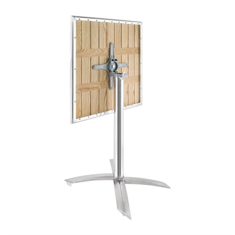 Outdoor Klappbarer Tisch Lero 60x60cm Außenbereich Eschenholz 1 Bein-ING10607 Outdoor Klappbarer Tisch Lero 60x60cm Außenbereich Eschenholz 1 Bein-ING10607