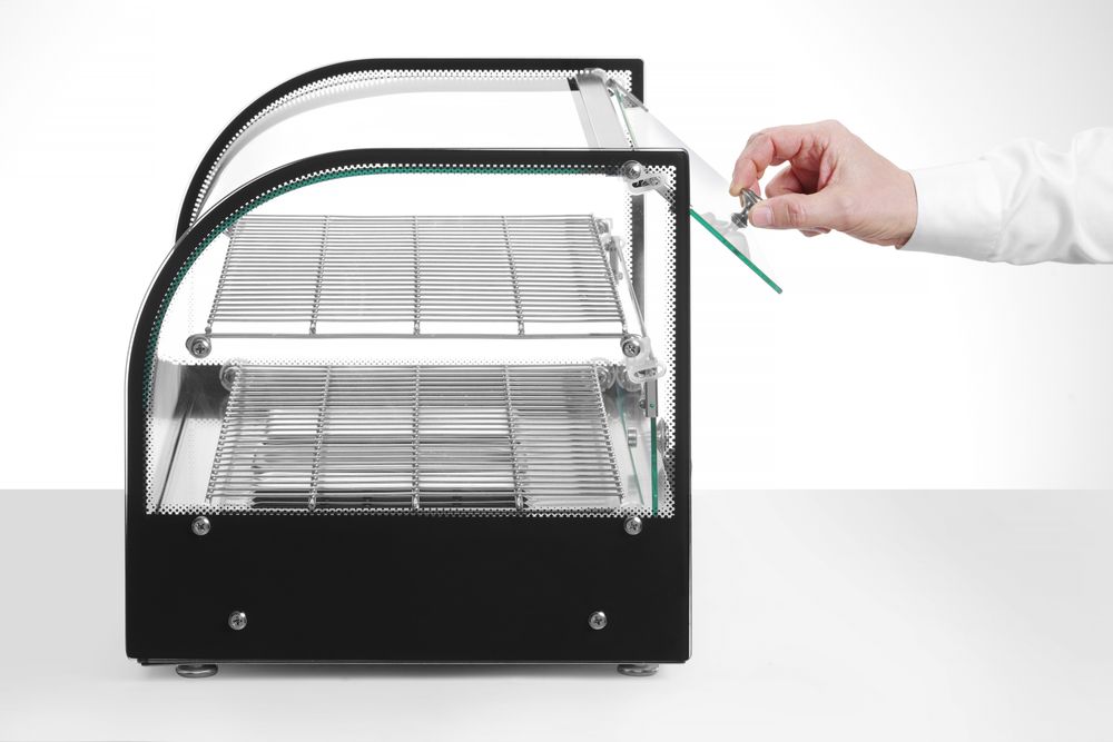 Beheizte Theke-Anzeige doppelt    doppelt  Schwarz  220-240V/800W  554x376x(H)376mm-ING11662 Beheizte Theke-Anzeige doppelt    doppelt  Schwarz  220-240V/800W  554x376x(H)376mm-ING11662