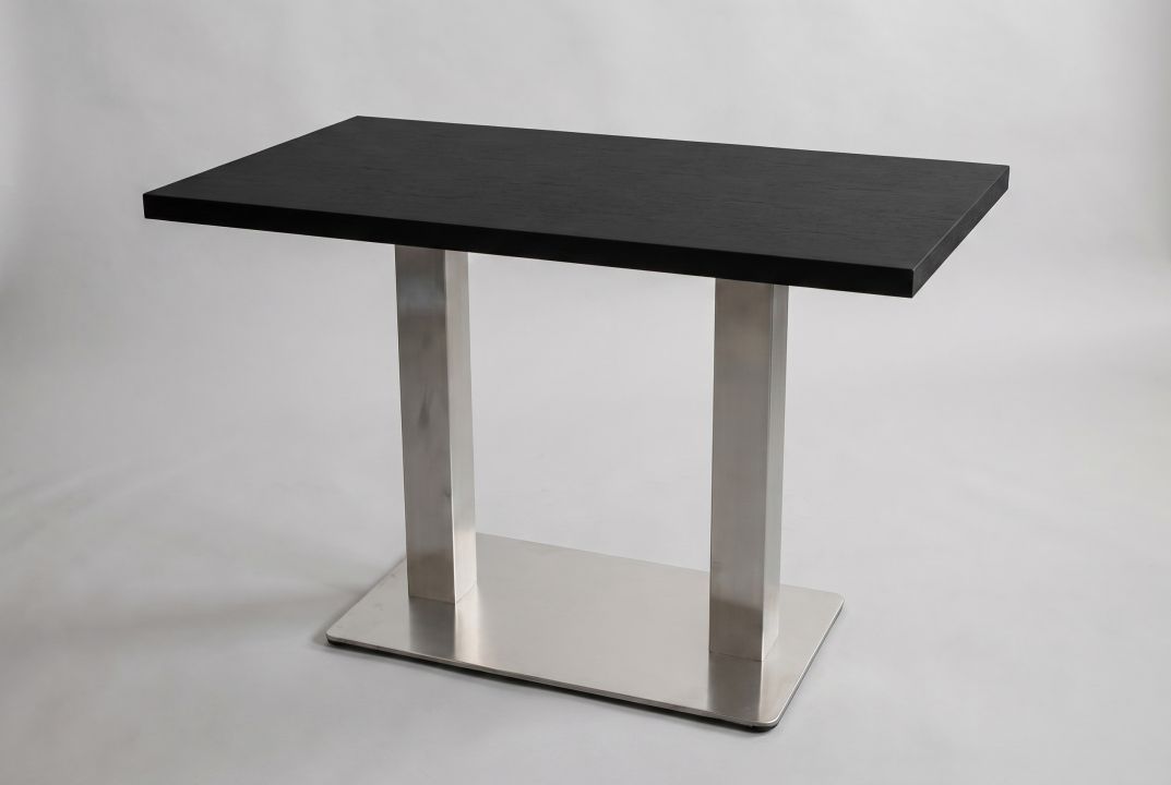 Restaurant Bistro Tisch Salo 120x80cm Schwarz Gastrotisch