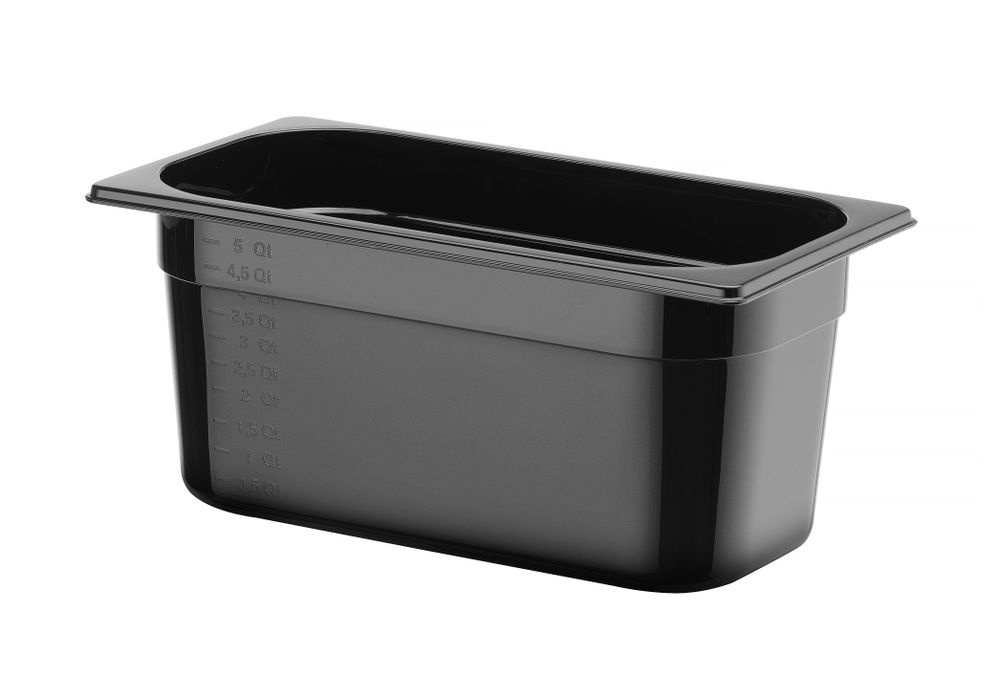 Gastronorm-Behälter 1/3 Profi Line GN 1/3 57L Schwarz 325x176x(H)150mm-ING12246