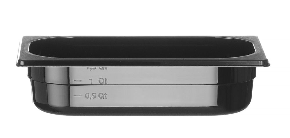 Gastronorm-Behälter 1/4 Profi Line GN 1/4 18L Schwarz 265x162x(H)65mm-ING12244