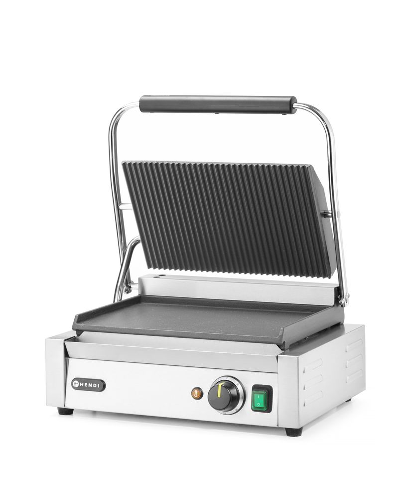 Kontaktgrill - Panini    oben gerillt  unten glatt  230V/2200W  430x370x(H)514mm-ING11610