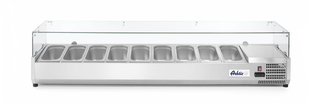 Aufsatz-Kühlvitrine Gastronorm 1/3 Arktic 9x GN 1/3 230V/180W 2005x420x(H)456mm-ING11247 Aufsatz-Kühlvitrine Gastronorm 1/3 Arktic 9x GN 1/3 230V/180W 2005x420x(H)456mm-ING11247