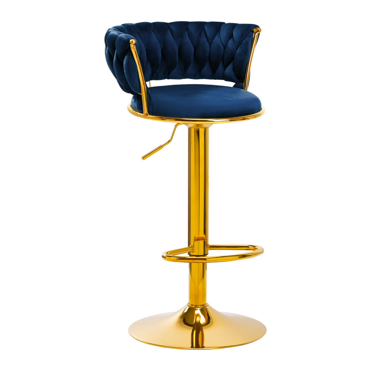 Gastronomie Barhocker Brescia Marineblau Samt