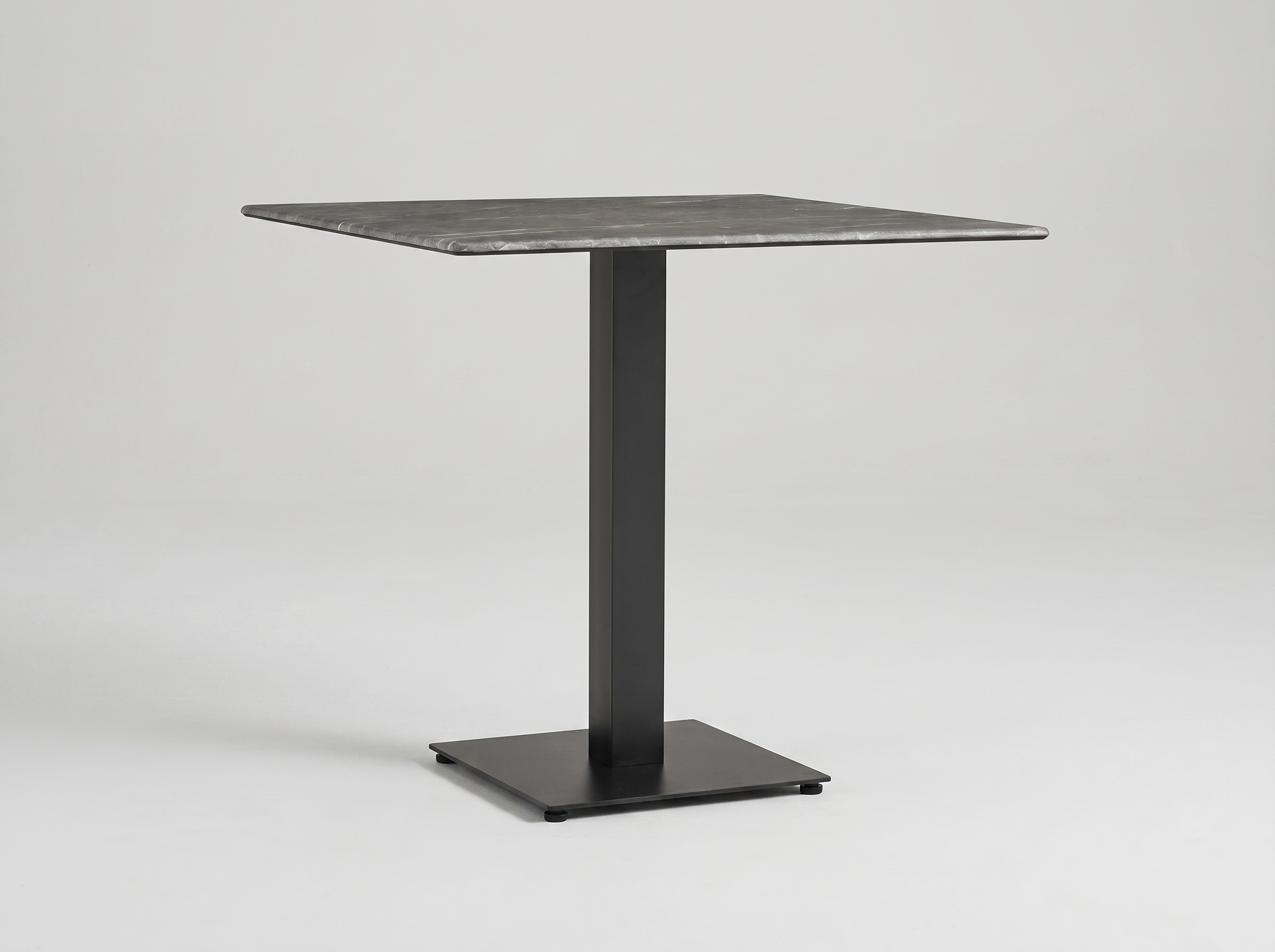 Outdoor Tisch 70x70cm Marmor Optik Grau Compact HPL Tischplatte - Catania