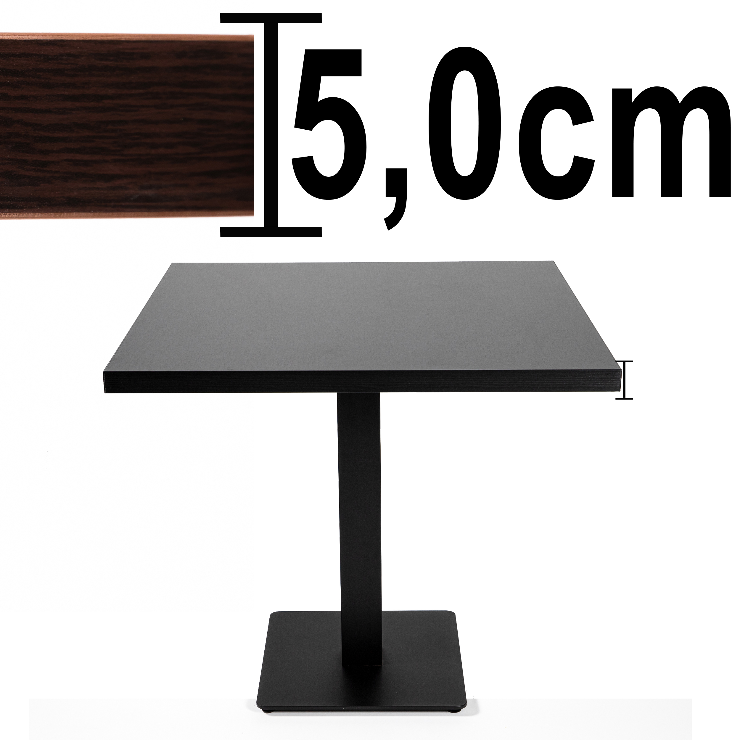 Tisch Milano 60x60cm Restauranttisch Bistrotisch Gastrotisch-ING10043M