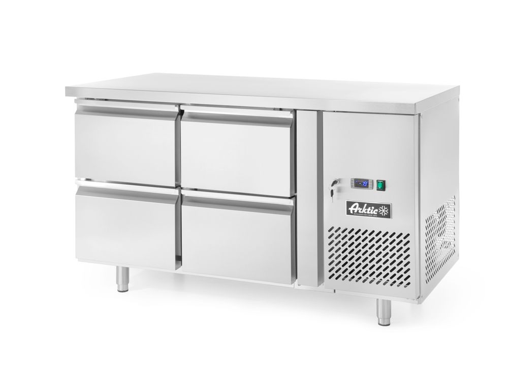 Kühltisch mit 4 Schubladen Profi Line 280L Arktic Profi Line 230V/250W 1360x700x(H)858mm-ING11163 Kühltisch mit 4 Schubladen Profi Line 280L Arktic Profi Line 230V/250W 1360x700x(H)858mm-ING11163