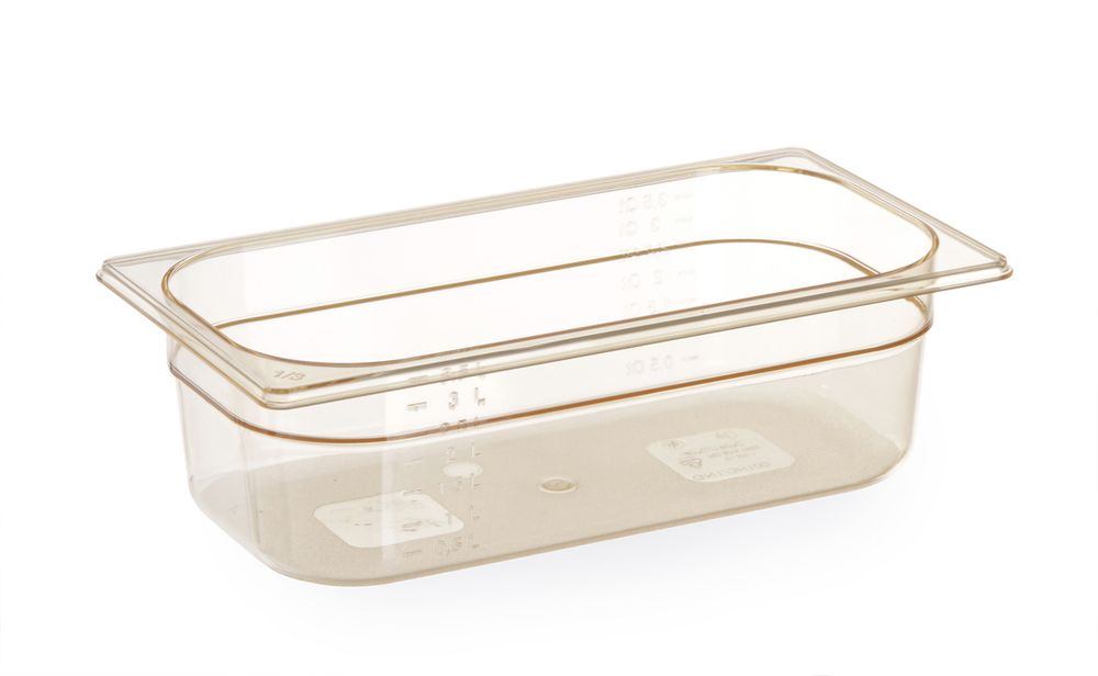 Gastronorm-Behälter 1/3 hochtemperaturbeständig GN 1/3 55L Transparent 325x176x(H)150mm-ING12371