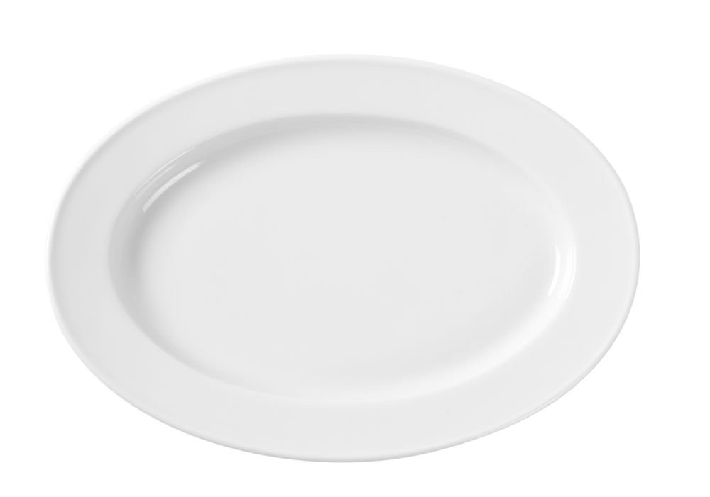 Platte oval  Weiß 340x240mm