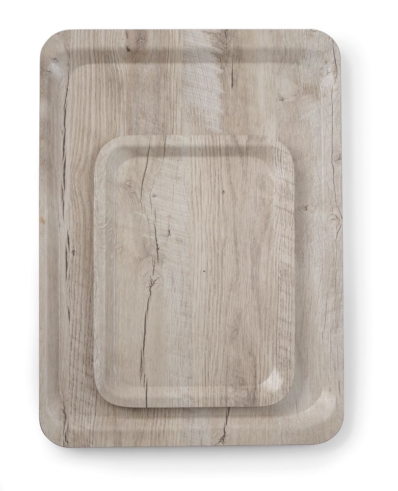 08711369508909_1 Serviertablett aus Melamin mit Holzoptik   Holz hell 240x340mm