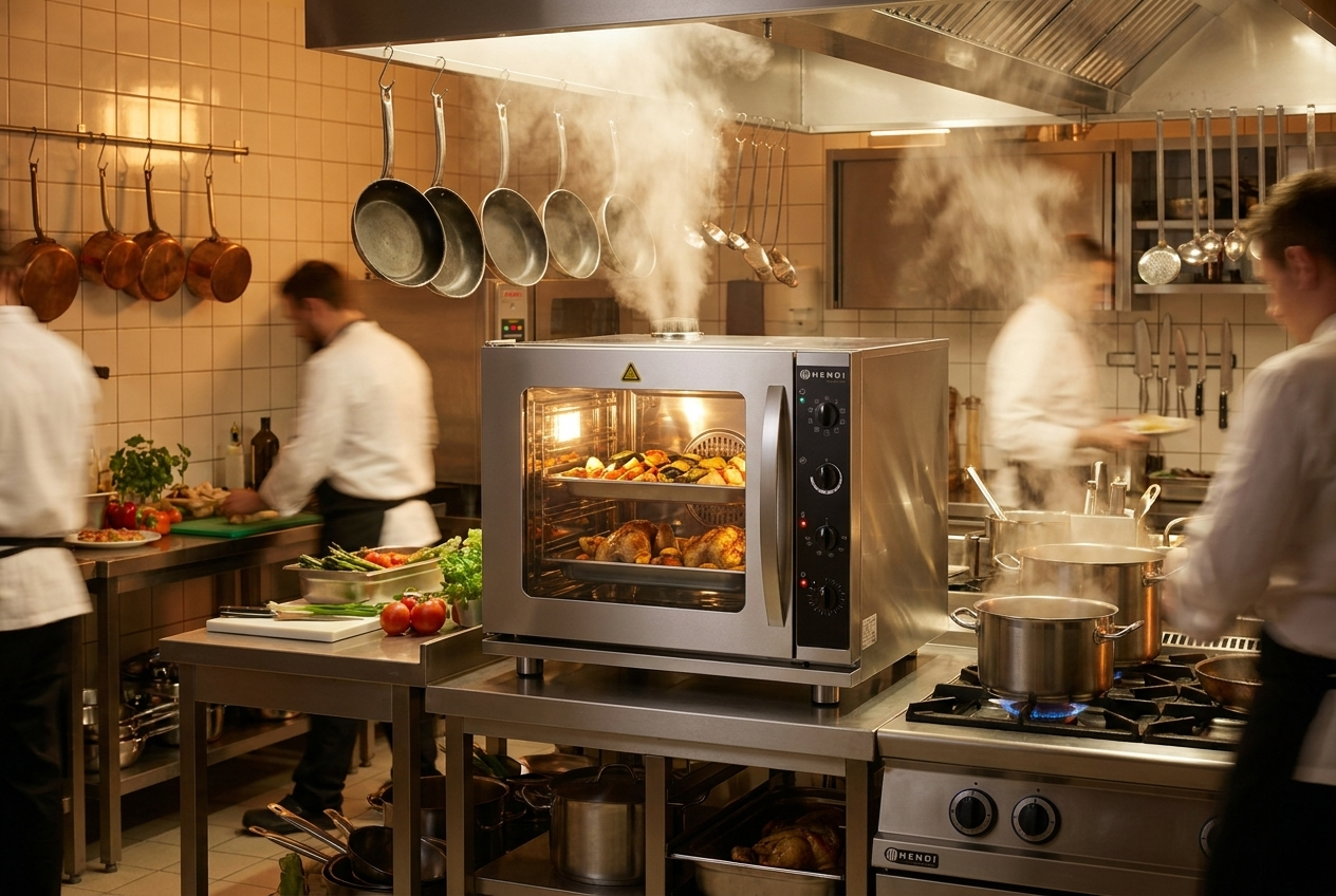 Kombidämpfer Umluft-Dampfgarer mit Grill 4x GN 2/3 Grau 230V/3000W 62,5x58,5x(H)59cm