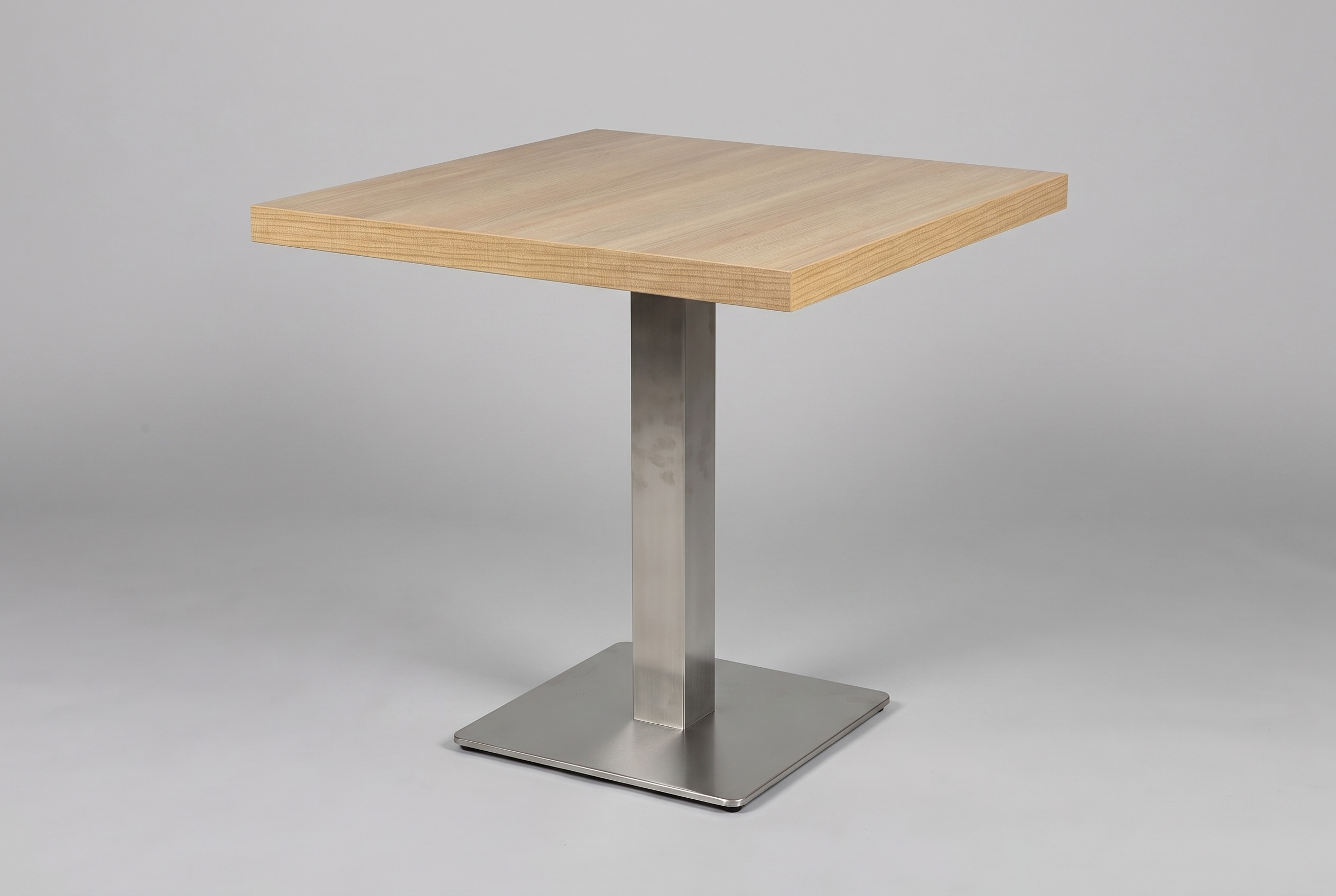 Restaurant Bistro Tisch Lissabon 80x70cm Holzoptik Ahorn Beige