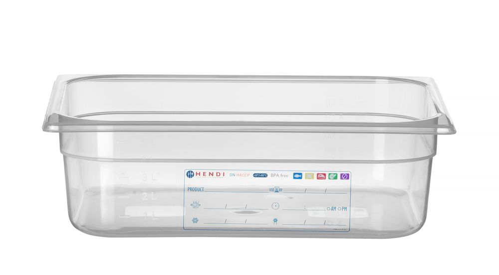 Gastronorm-Behälter 1/2 GN 1/2 65L Transparent 325x265x(H)100mm-ING12222