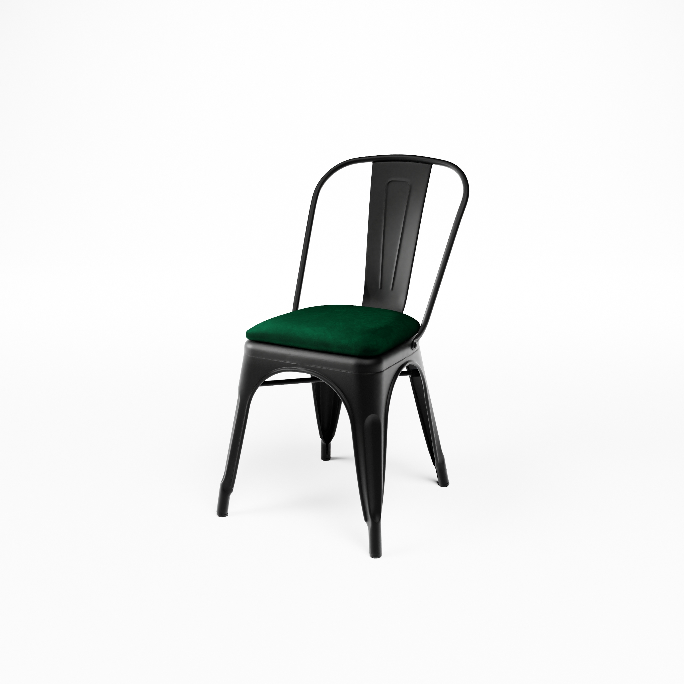 Restaurant Bistro Stuhl aus Stahl Stool Velours mit Sitzpolster Samt Grün Restaurant Bistro Stuhl aus Stahl Stool Velours mit Sitzpolster Samt Grün