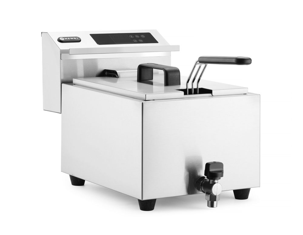 Friteuse Profi Line digital - mit Ablasshahn - 8 l    Profi Line  8L  230V/3500W  305x515x(H)345mm-ING11587