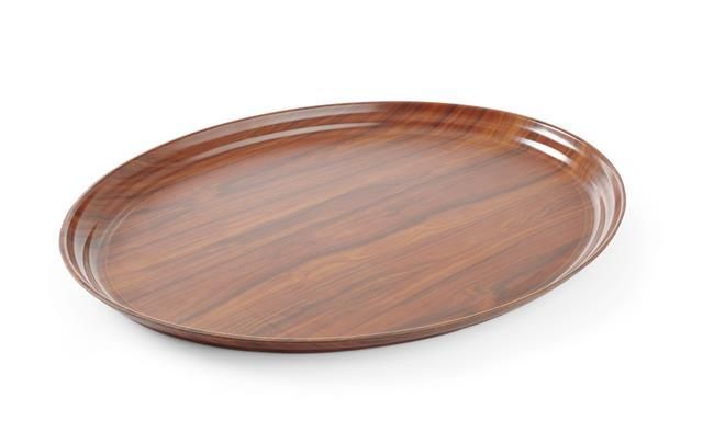 product-4365 Serviertablett in Holzoptik oval  Mahagoni 230x160mm