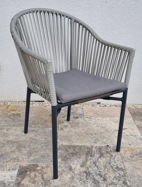 Polyrattan Stuhl Parma Grau 25 Stühle