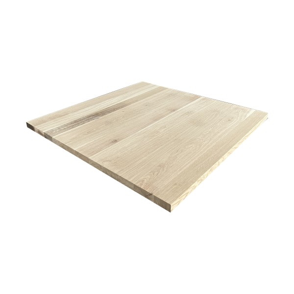 Tischplatte 70x70cm Echtholz Massivholz Eiche Natur Unbehandelte